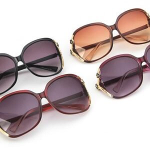 Camellia Semi Rimless Round Sunglasses