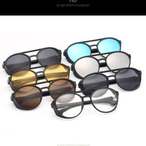 European and American Trendy Punk Retro Round Unisex Sunglass