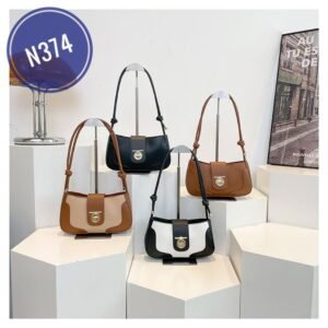 Spring retro color matching large capacitysimple casual design women's shoulder crossbody small square bag Code-N374