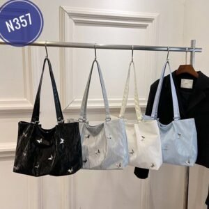 Cross-Border Large Capacity Bag Female Style Casual Bowknot Female Bag Popular Shoulder Tote Bag Code-N357