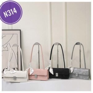 Fashionable Silk Scarf Large Capacity Underarm Bag Code-N314