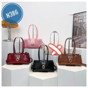 Temperament foreign style armpit bag versatile commuter handbag women's bag fashion crocodile pattern shoulder crossbody bag Code-N386