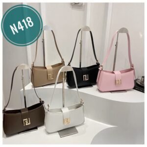 French texture popular bag stylish crescent bag women style trendy solid color French niche handheld crossbody bag Code-N418