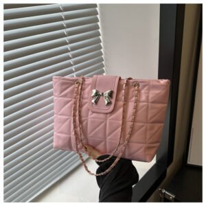 Alternative view of High-grade soft diamond chain bag large capacity tote bag style trendy versatile shoulder bag large bag Code-N369