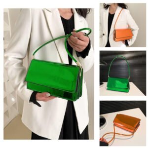 Simple Texture Small Women's Bag Laser Shoulder Bag Ins Small Square Bag Code-N142