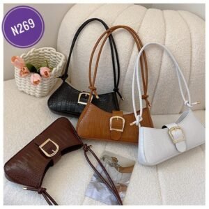 French texture popular bag female trend solid color French niche hand-held baguette Bag Code-N269