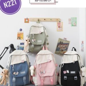 Japanese-style large-capacity student backpack with college-style casual design and workwear style N221