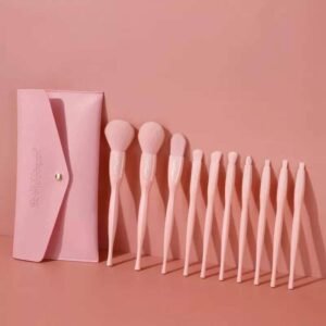 Alternative view of 10 pcs Professional Makeup Brush Set Including Makeup Brush Bag
