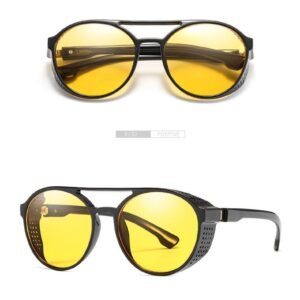 Alternative view of European and American Trendy Punk Retro Round Unisex Sunglass