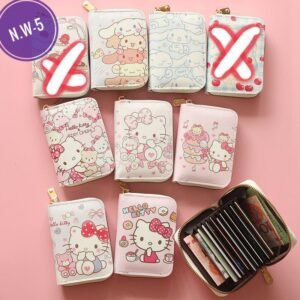 Hello Kitty Small Mini Wallet For Girls Luxury Short Wallets Women Kawaii Cute Handbag Purse