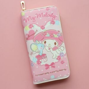 Alternative view of Sanrio Sweet Kawaii My Melody Zipper Coin Purse Cute Cartoon Kuromi Fashion Mobile Phone Bag Multi-Card Wallet Gifts for Girls N.W-10