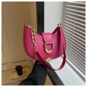 Alternative view of Fashion bags for women high-end semi-circular bags French chain shoulder bags saddle Bag Code-N303
