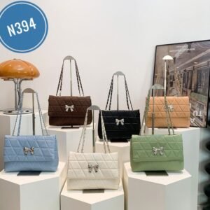 Diamond chain bag women's style large capacity solid color stylish shoulder small square bag Code-N394