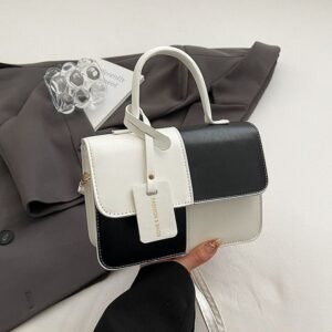 Alternative view of Niche design contrast color stitching small square handbag bag fashion shoulder Bag Code-N407