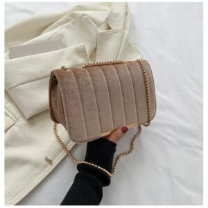 Alternative view of Velvet fabric bags for women, fashionable and versatile shoulder bags, stylish chain Bag Code.N137