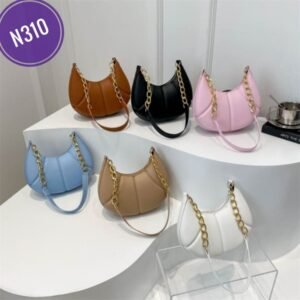 Fashionable New Chain Hand-Held Textured Women's Bag Code-N310