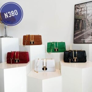 popular niche women's bag small bag simple shoulder crossbody crocodile pattern small square bag Code-N380